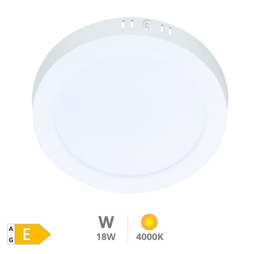 Downlight superficie LED redondo Tikan 18W 4000K Blanco -